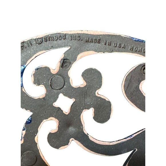 Set Of 2 Syroco Inc. Vintage Butterfly Wall Decor Plastic Blue Finish - Picture 7 of 7